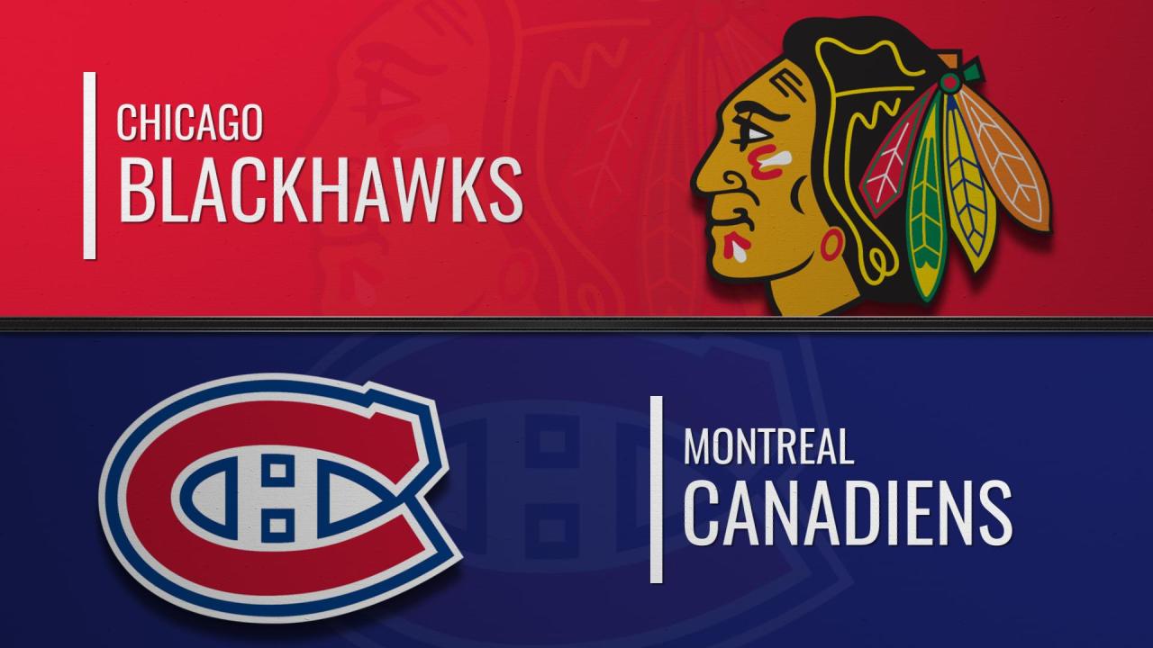 Blackhawks chicago leafs vs maple toronto montreal canadiens